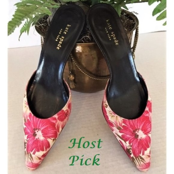 kate spade Shoes - KATE SPADE pink floral kitten heels sz 8B